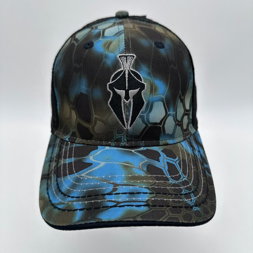 Kryptek Spartan Structured 6 Panel Meshback Snapback Cap, OSFM,‎ Neptune/Black